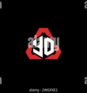 YO initial logo modern and futuristic concept for esport or gaming logo Stock Vector