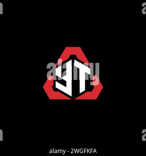 YT initial logo modern and futuristic concept for esport or gaming logo Stock Vector