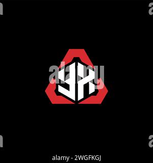 YX initial logo modern and futuristic concept for esport or gaming logo Stock Vector
