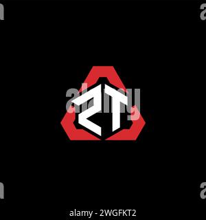ZT initial logo modern and futuristic concept for esport or gaming logo Stock Vector