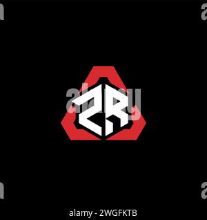 ZR initial logo modern and futuristic concept for esport or gaming logo Stock Vector
