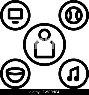 Icon for hobbies,deep longing Stock Vector