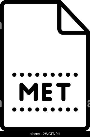 Icon for met,document Stock Vector