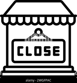 Icon for closed,barred Stock Vector
