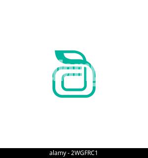 D Leaf Logo. Letter D Initial Design vector Stock Vector