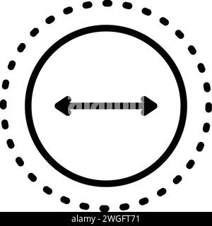 Icon for sized,radius Stock Vector
