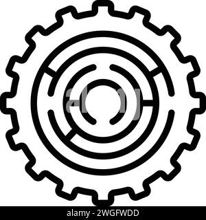 Icon for complexity,labyrinth Stock Vector