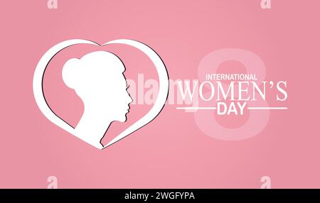 International Women's Day. Holiday concept. Template for background, banner, card, poster with text inscription. Vector illustration Stock Vector