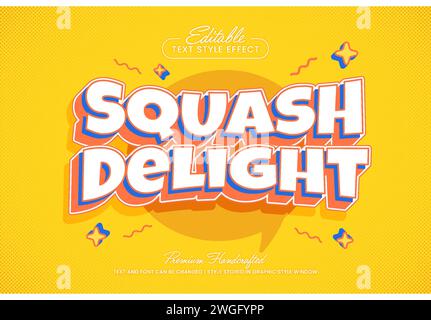 Playful 3D vector text effect graphic style. Editable vector headline and title template. Stock Vector