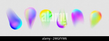 Spot Color Gradient Realistic set of radial gradient spots isolated on transparent ...
