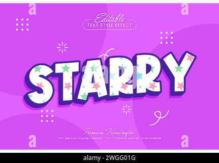 Playful 3D vector text effect graphic style. Editable vector headline and title template. Stock Vector