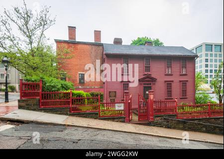 The Governor Stephen Hopkins House, Museum and National Historic Landmark, of Stephen Hopkins, signer of the Declaration of Independence Stock Photo