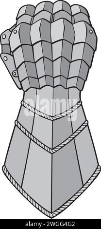 Iron fist Color Vector Illustration Stock Vector