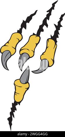 Eagle Claw Color. Vector Illustration. Stock Vector