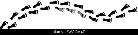 Different human footprints icon. Vector  Stock Vector