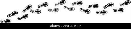 Different human footprints icon. Vector  Stock Vector