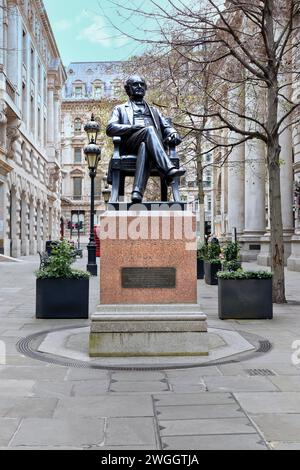 statue of george peabody in city of london Stock Photo