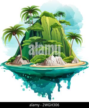 tree palms beach scene vector illustration design Stock Vector Image ...