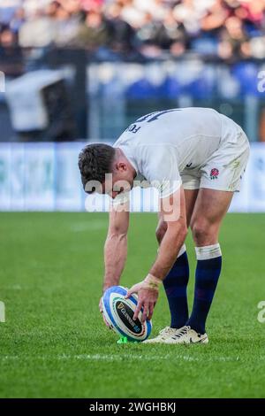 Rome, Italy. 03rd Feb, 2024. George Ford of England seen in action during the Guinness Six Nations 2024 match between Italy and England at the Olympic Stadium. Final score; Italy 24 -27 England. (Photo by Stefano Costantino/SOPA Images/Sipa USA) Credit: Sipa USA/Alamy Live News Stock Photo