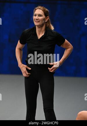 Hollywood FL, USA. 04th Feb, 2024. Steffi Graff plays during The Pickleball Slam 2 at Hard Rock Live held at the Seminole Hard Rock Hotel & Casino on February 4, 2024 in Hollywood, Florida. Credit: Mpi04/Media Punch/Alamy Live News Stock Photo