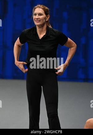 Hollywood FL, USA. 04th Feb, 2024. Steffi Graff plays during The Pickleball Slam 2 at Hard Rock Live held at the Seminole Hard Rock Hotel & Casino on February 4, 2024 in Hollywood, Florida. Credit: Mpi04/Media Punch/Alamy Live News Stock Photo