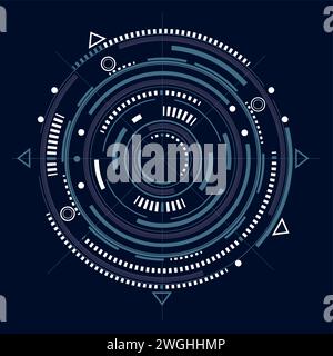 Hud Futuristic .Fantastic circle .Background of the future Stock Vector