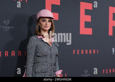 Actress Penelope Cruz attends the photocall for 'Ferrari' at the Santo Mauro Hotel on February 05, 2024 in Madrid, Spain. Stock Photo