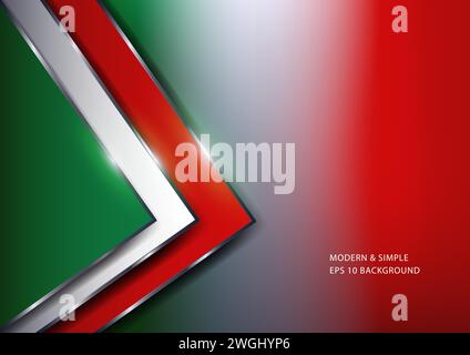 Luxurious abstract triangles background with Italy insignia. Vector illustration Stock Vector