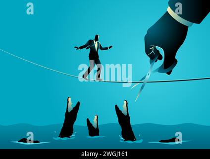 Liberating String Illustration of giant hand with scissors cutting the strings attached ...