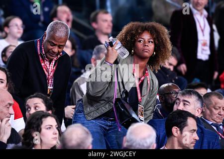 Paris, France. 04th Feb, 2024. Luthna Plocus wife of Teddy Riner during the Paris Grand Slam 2024 IJF World Judo Tour event at Accor Arena in Paris, France on February 4, 2024. Credit: Victor Joly/Alamy Live News Stock Photo