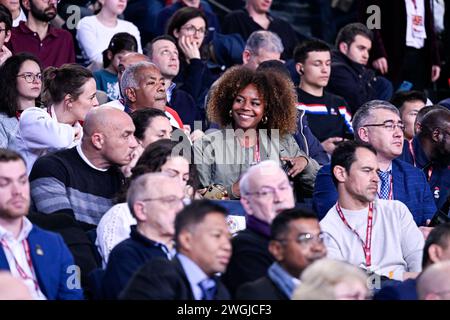 Paris, France. 04th Feb, 2024. Luthna Plocus wife of Teddy Riner and his father Moise during the Paris Grand Slam 2024 IJF World Judo Tour event at Accor Arena in Paris, France on February 4, 2024. Credit: Victor Joly/Alamy Live News Stock Photo