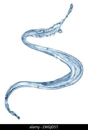 Fresh clean water splash on white background. Stock Photo