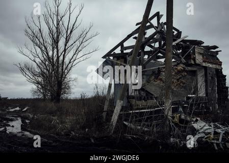 Ukraine. 27th Nov, 2023. Adrien Vautier/Le Pictorium - On the front in Ukraine during the war - 27/11/2023 - Ukraine - In the village of Stavky. Lyman Front, November 27, 2023. Credit: LE PICTORIUM/Ģ����ý Live News Stock Photo