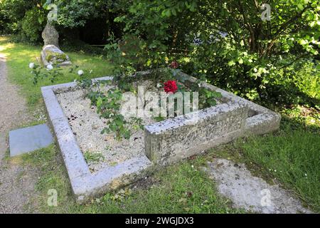 Alice Liddell's Grave in St Michael and All Angles church; Lyndhurst town; New Forest National Park; Hampshire; England; UK The grave of Mrs Reginald Stock Photo