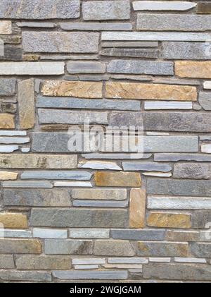 irregular texture of stone wall blocks Stock Photo