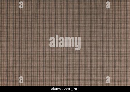 Brown checkered texture fabric, tartan pattern. Shirt fabric, tablecloth textile, linen plaid cloth, classic scottish check pattern. Backdrop, wallpap Stock Photo