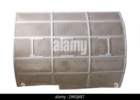 dirty air conditioner filter isolated on white background Stock Photo