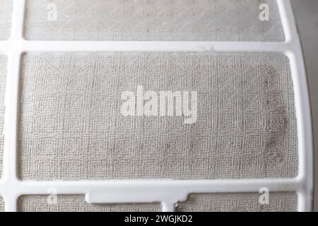 dirty air conditioner filter closeup Stock Photo
