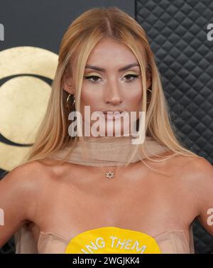 Montana Tucker arrives at the 66th annual Grammy Awards on Sunday, Feb