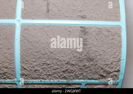 dirty air conditioner filter closeup Stock Photo