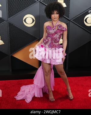 Veondre Mitchell arrives at the 66th annual Grammy Awards on Sunday