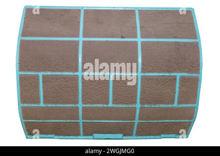 dirty air conditioner filter isolated on white background Stock Photo