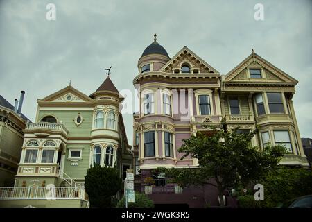 Painted Ladies in San Francisco, Colorful houses Stock Photo