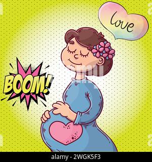 Super mom pop art style vector image Stock Vector