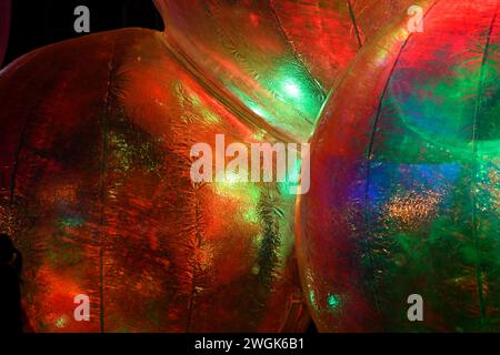 Abstract, spheres, circles, globes in red and green colour Stock Photo