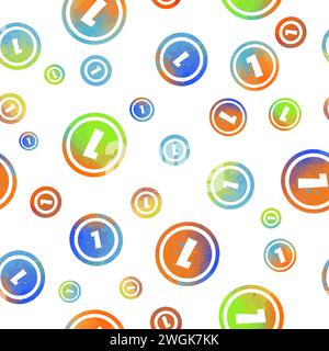 colored coins seamless pattern. hand drawing. Not AI, Vector illustration Stock Vector