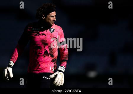 Turin, Italy. 4 February 2024. Guillermo Ochoa of US Salernitana looks on during warm up prior to the Serie A football match between Torino FC and US Salernitana. Nicolò Campo/Alamy Live News Stock Photo