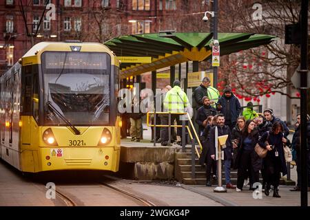 Manchester St Peters Square tram stops Stock Photo