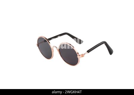 Round sunglasses isolated on white background Stock Photo