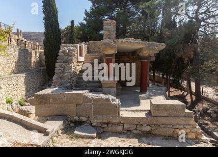 A picture of the South House at the Knossos Palace. Stock Photo